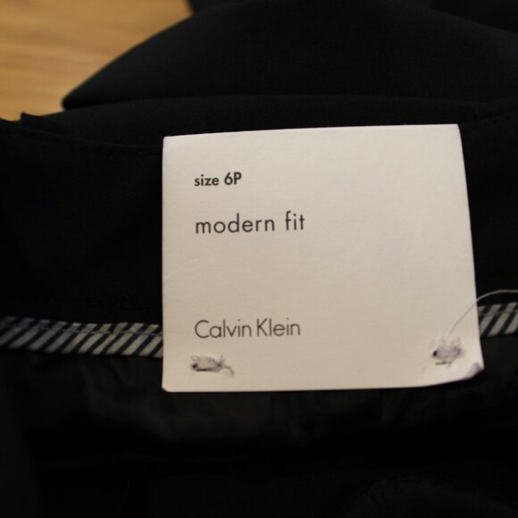 NWT Calvin Klein Modern Fit Black Dress Pants Size 6 Petite - Picture 11 of 15